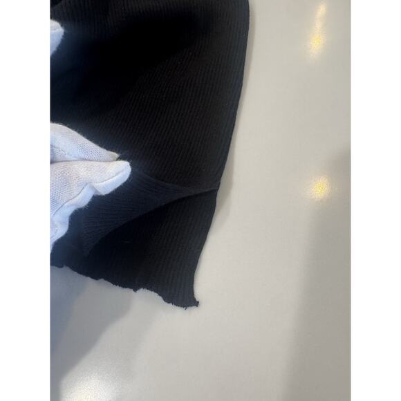 FENDI black Silk Short Sleeve Shirt With Leather Embellishment - Picture 12 of 16